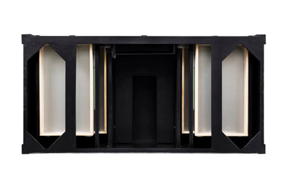 Renovate for Less Atlanta Brittany 48" Single Vanity, Black Onyx w/ 3 CM Cala Blue Silestone Top, view 6