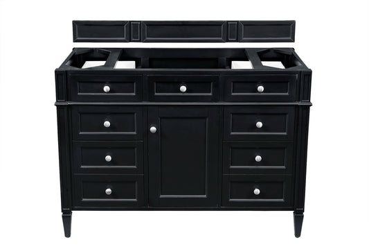 Brittany 48" Single Vanity, Black Onyx w/ 3 CM Ethereal Noctis Silestone Top, view 2