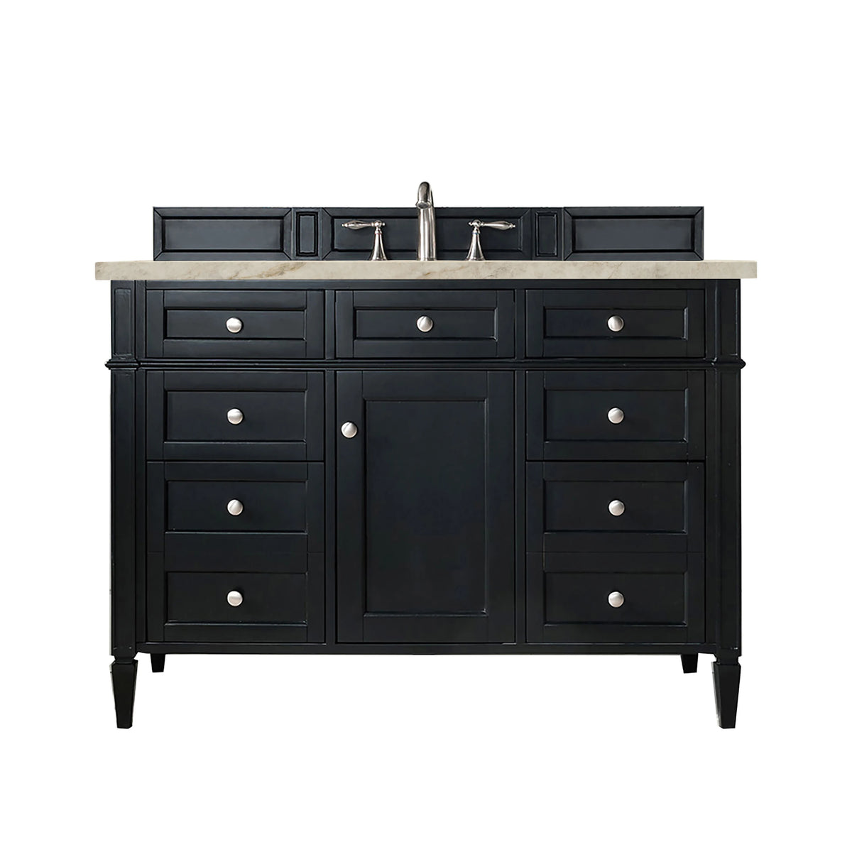 Brittany 48" Single Vanity, Black Onyx, w/ 3 CM Tajnar Eclos Top