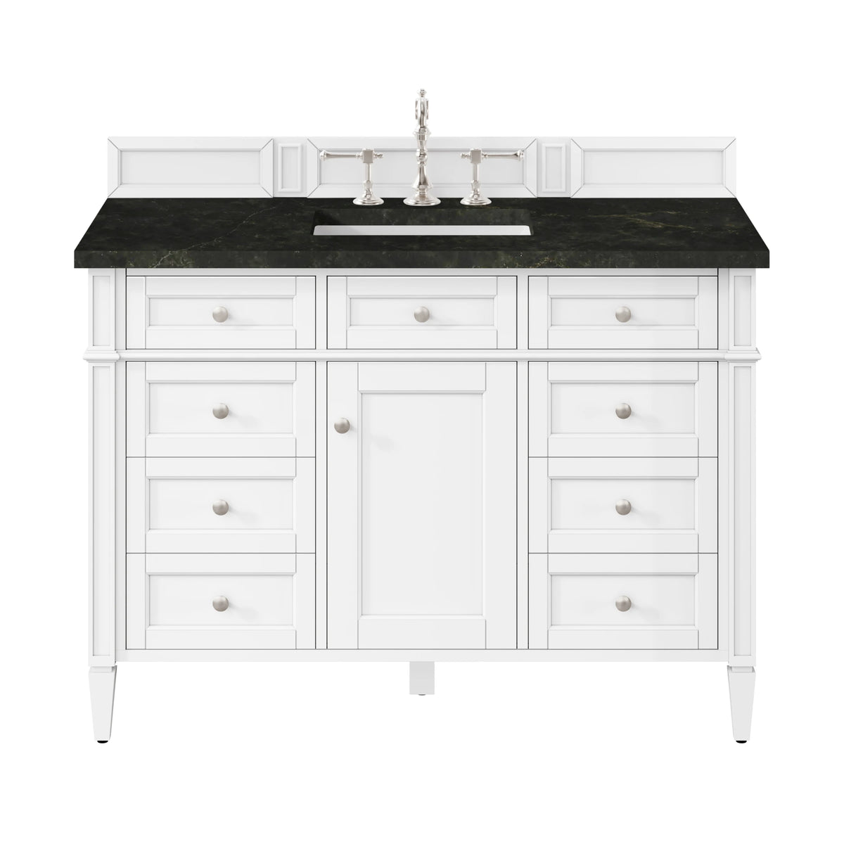 Brittany 48" Single Vanity in Bright White, w/ 3 CM Phantome Eclos Top