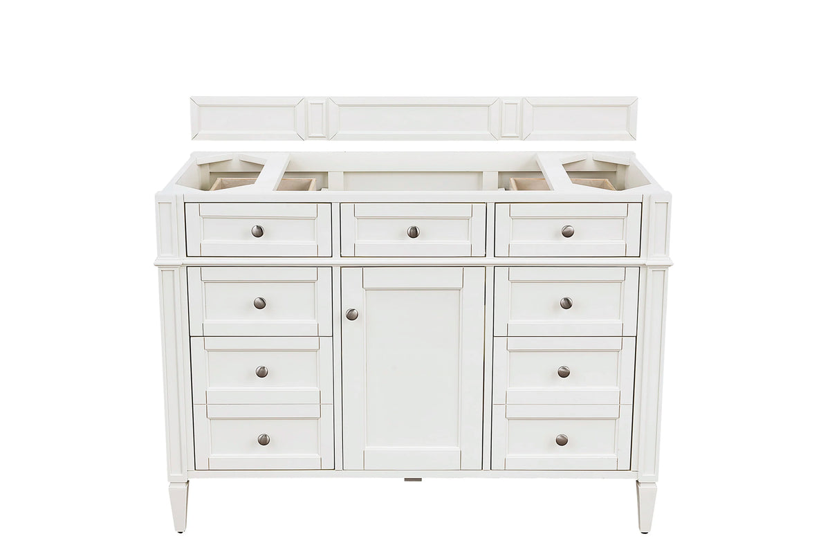 Brittany 48" Single Vanity, Bright White w/ 3 CM Eternal Jasmine Pearl Silestone Top w/FreePower Wireless Charg, view 5