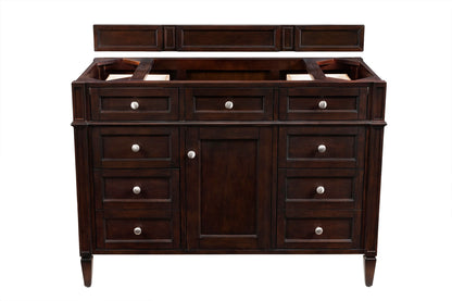 Renovate for Less Atlanta Brittany 48" Single Vanity, Burnished Mahogany w/ 3 CM Cala Blue Silestone Top, view 2