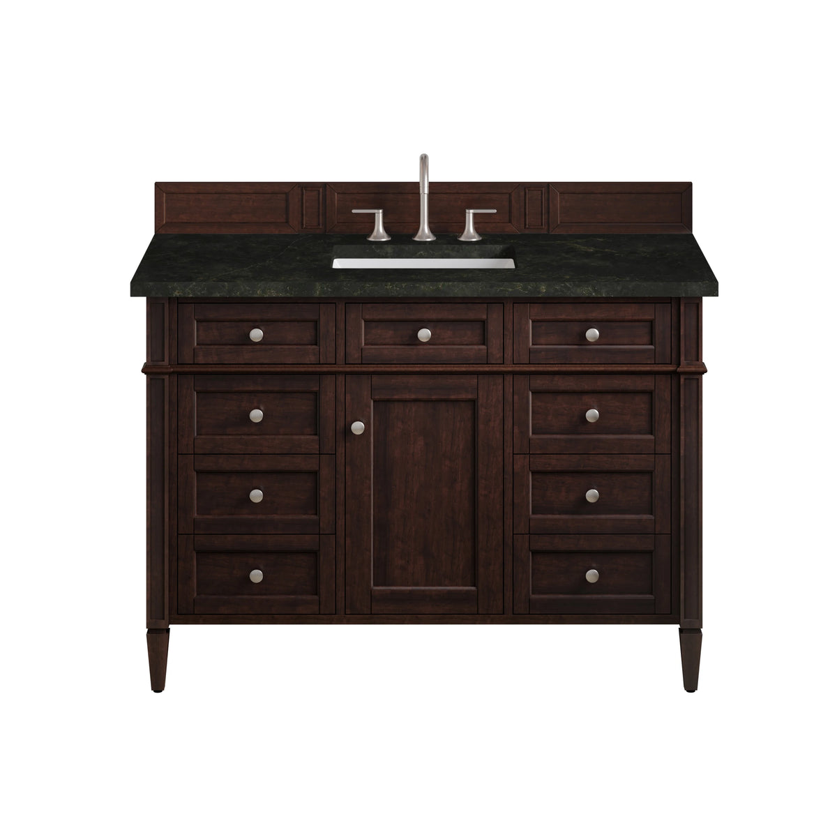 Brittany 48" Single Vanity, Burnished Mahogany, w/ 3 CM Phantome Eclos Top