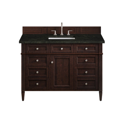 Brittany 48" Single Vanity, Burnished Mahogany, w/ 3 CM Phantome Eclos Top