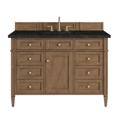 Brittany 48" Single Vanity, Pecan w/ 3 CM Phantome Eclos Top