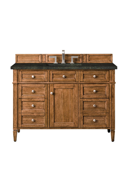 Brittany 48" Single Vanity, Saddle Brown, w/ 3 CM Phantome Eclos Top