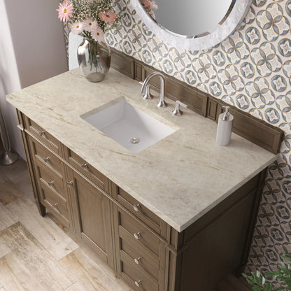 Brittany 48" Single Vanity, Saddle Brown, w/ 3 CM Tajnar Eclos Top, view 6
