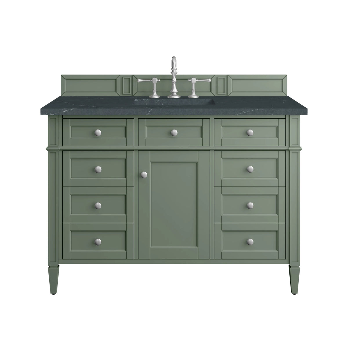 Brittany 48" Single Vanity, Smokey Celadon w/ 3 CM Charcoal Soapstone Top