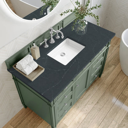 Brittany 48" Single Vanity, Smokey Celadon w/ 3 CM Charcoal Soapstone Top, view 6