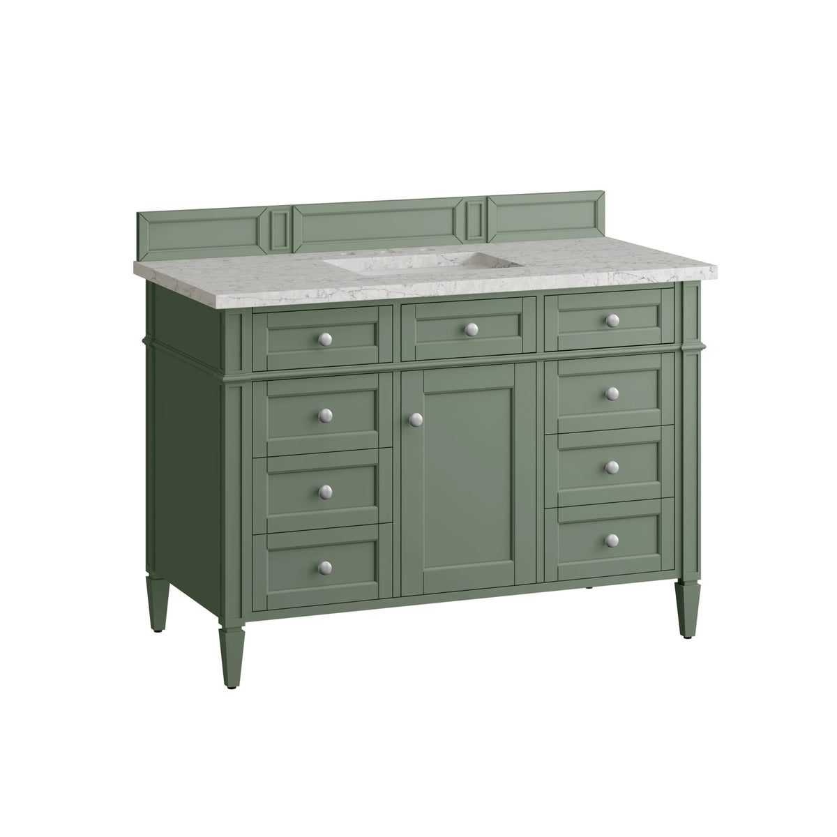Brittany 48" Single Vanity, Smokey Celadon w/ 3 CM Eternal Jasmine Pearl Top, view 7