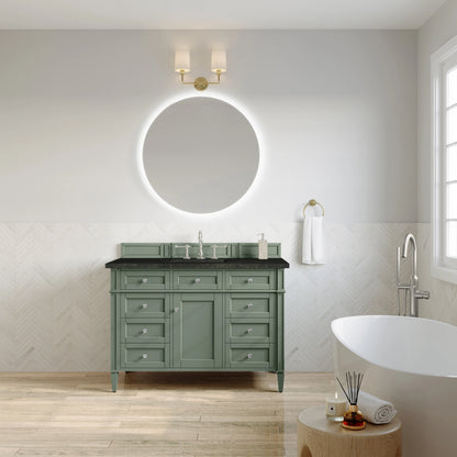 Brittany 48" Single Vanity, Smokey Celadon, w/ 3 CM Phantome Eclos Top, view 3