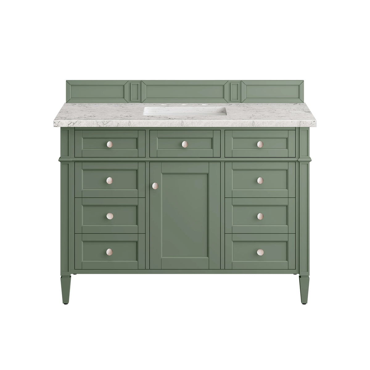Brittany 48" Single Vanity, Smokey Celadon w/ 3 CM Eternal Jasmine Pearl Top w/FreePower Wireless Charger, view 2