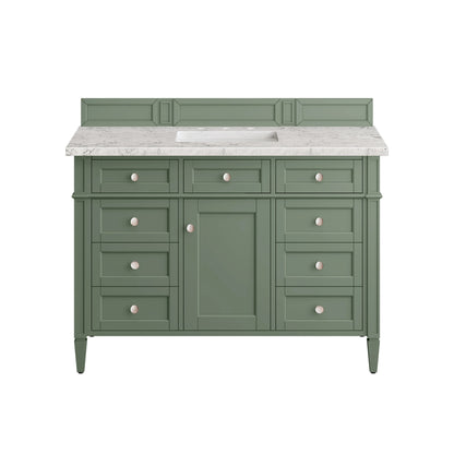 Brittany 48" Single Vanity, Smokey Celadon w/ 3 CM Eternal Jasmine Pearl Top w/FreePower Wireless Charger, view 2