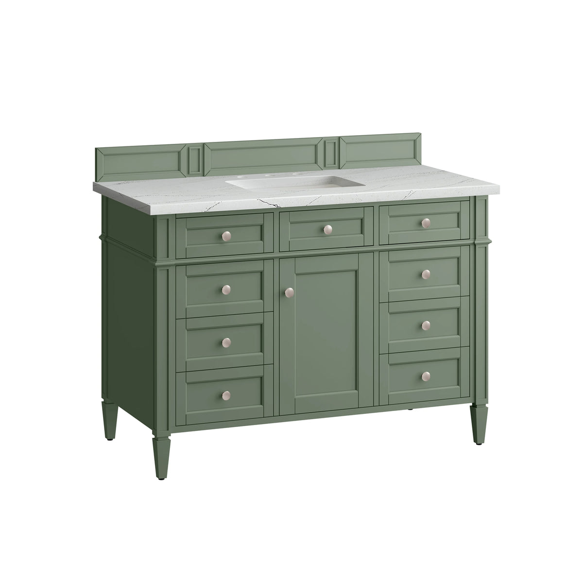Brittany 48" Single Vanity, Smokey Celadon w/ 3 CM Ethereal Noctis Top w/FreePower Wireless Charger, view 11