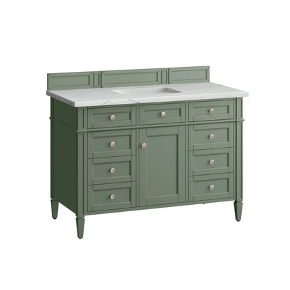 Brittany 48" Single Vanity, Smokey Celadon w/ 3 CM Ethereal Noctis Top w/FreePower Wireless Charger, view 11