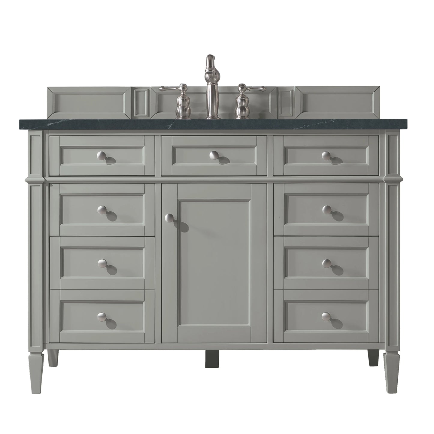 Brittany 48" Single Vanity, Urban Gray w/ 3 CM Charcoal Soapstone Silestone Top