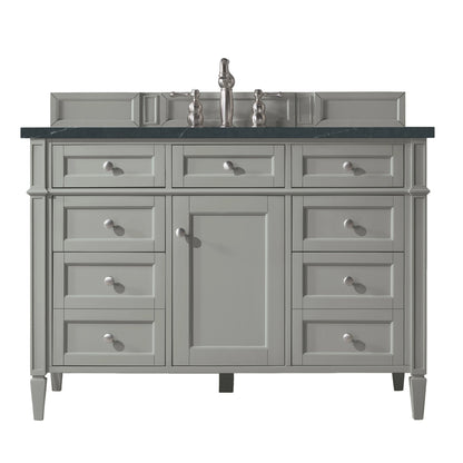 Brittany 48" Single Vanity, Urban Gray w/ 3 CM Charcoal Soapstone Silestone Top