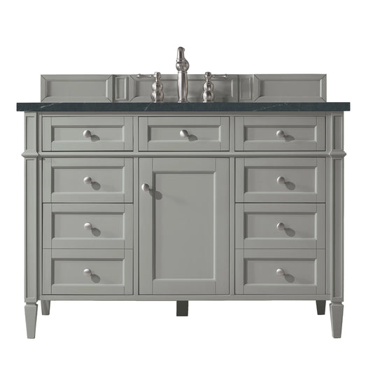 Brittany 48" Single Vanity, Urban Gray w/ 3 CM Charcoal Soapstone Silestone Top