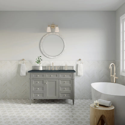 Brittany 48" Single Vanity, Urban Gray w/ 3 CM Charcoal Soapstone Silestone Top, view 3