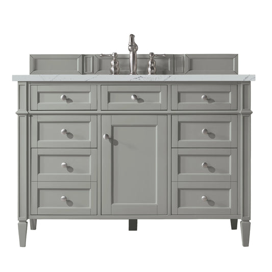 Brittany 48" Single Vanity, Urban Gray w/ 3 CM Ethereal Noctis Silestone Top