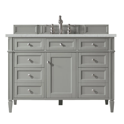Brittany 48" Single Vanity, Urban Gray w/ 3 CM Lime Delight Silestone Top