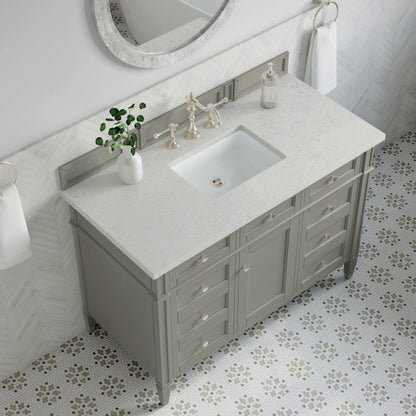 Brittany 48" Single Vanity, Urban Gray w/ 3 CM Lime Delight Silestone Top, view 7