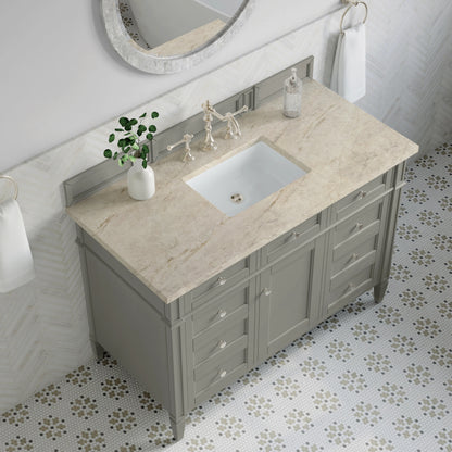 Brittany 48" Single Vanity, Urban Gray, w/ 3 CM Tajnar Eclos Top, view 6
