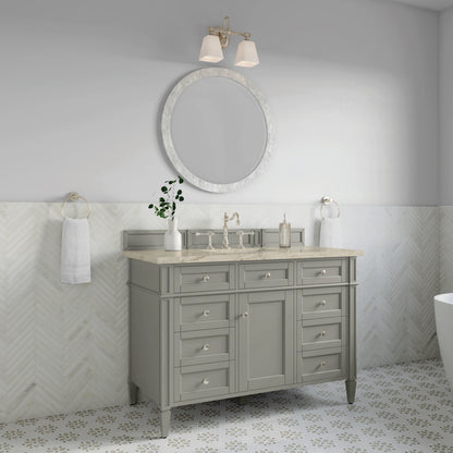 Brittany 48" Single Vanity, Urban Gray, w/ 3 CM Tajnar Eclos Top w/FreePower Wireless Charger, view 6