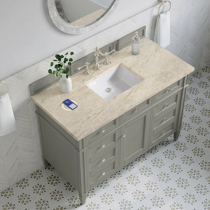 Brittany 48" Single Vanity, Urban Gray, w/ 3 CM Tajnar Eclos Top w/FreePower Wireless Charger, view 8