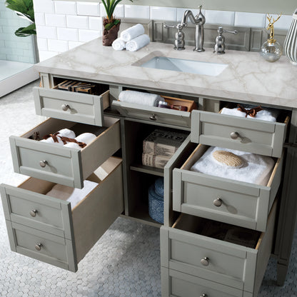 Brittany 48" Single Vanity, Urban Gray w/ 3 CM Victorian Silver Silestone Top w/FreePower Wireless Charger, view 8