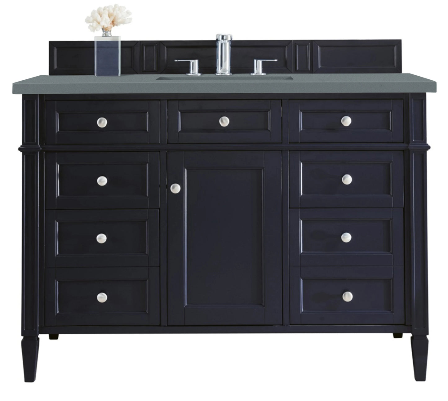 Renovate for Less Atlanta Brittany 48" Single Vanity, Victory Blue w/ 3 CM Cala Blue Silestone Top