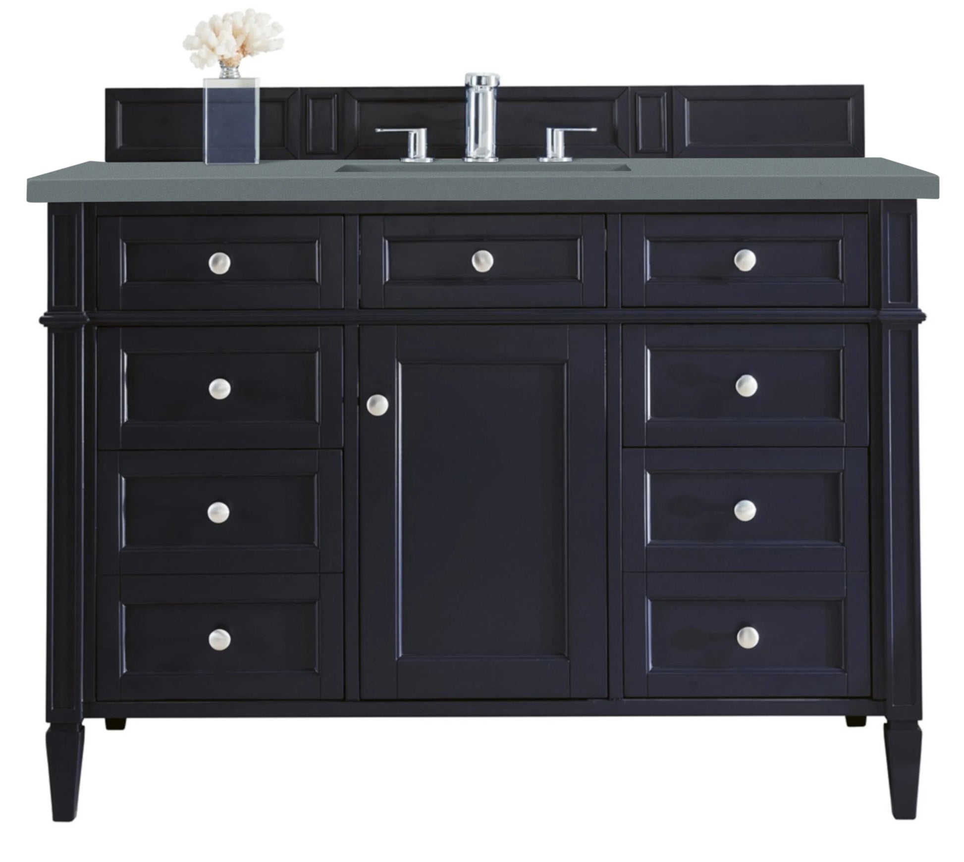 Renovate for Less Atlanta Brittany 48" Single Vanity, Victory Blue w/ 3 CM Cala Blue Silestone Top