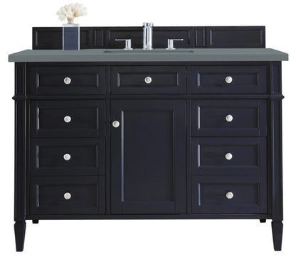 Renovate for Less Atlanta Brittany 48" Single Vanity, Victory Blue w/ 3 CM Cala Blue Silestone Top