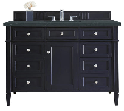 Brittany 48" Single Vanity, Victory Blue w/ 3 CM Charcoal Soapstone Silestone Top