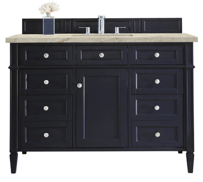 Brittany 48" Single Vanity, Victory Blue, w/ 3 CM Tajnar Eclos Top w/FreePower Wireless Charger