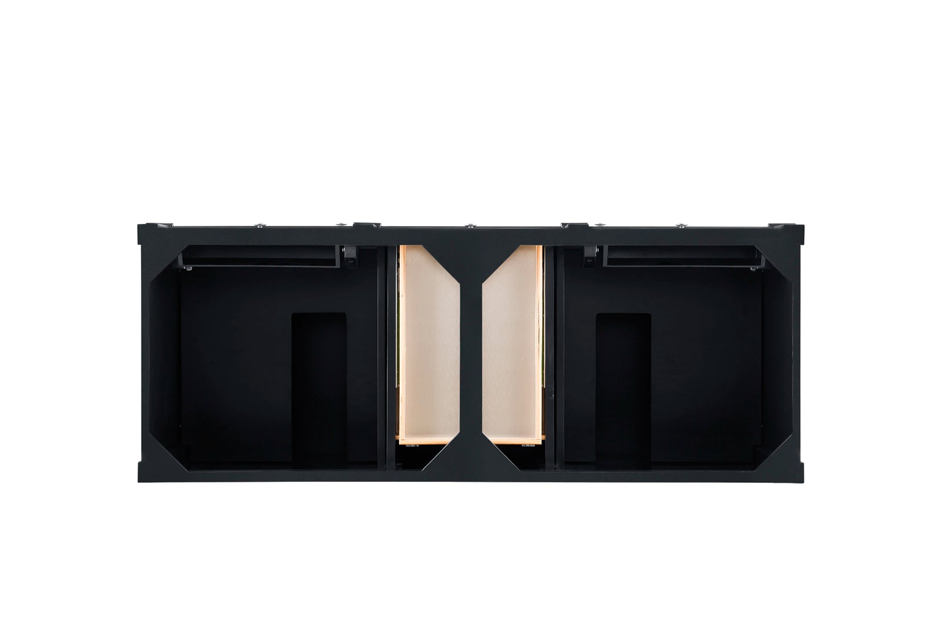 Brittany 60" Double Vanity, Black Onyx w/ 3 CM Ethereal Noctis Silestone Top, view 6