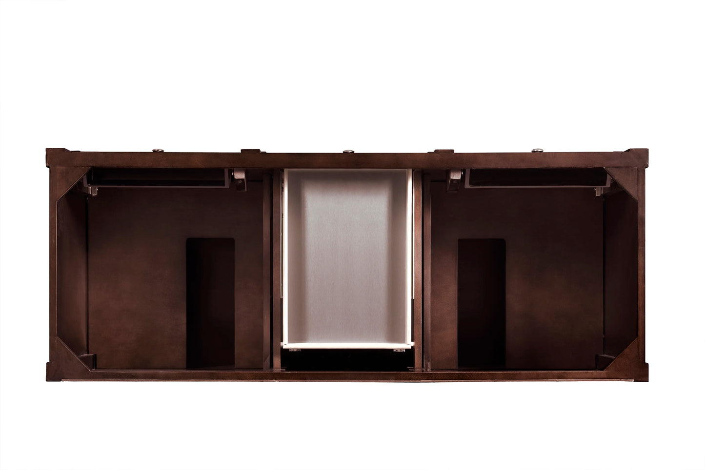 Brittany 60" Double Vanity, Burnished Mahogany w/ 3 CM Charcoal Soapstone Silestone Top, view 6