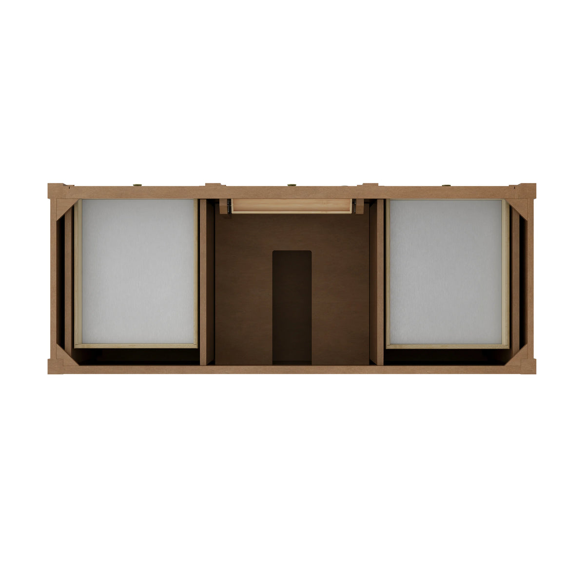Brittany 60" Single Vanity, Pecan w/ 3 CM Charcoal Soapstone Silestone Top, view 6