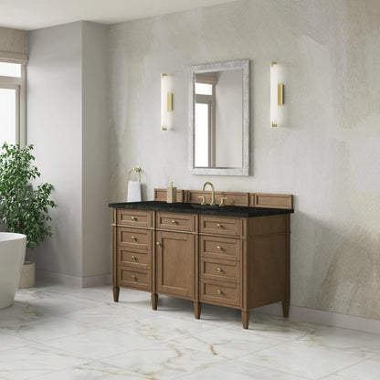 Brittany 60" Single Vanity, Pecan w/ 3 CM Phantome Eclos Top, view 4