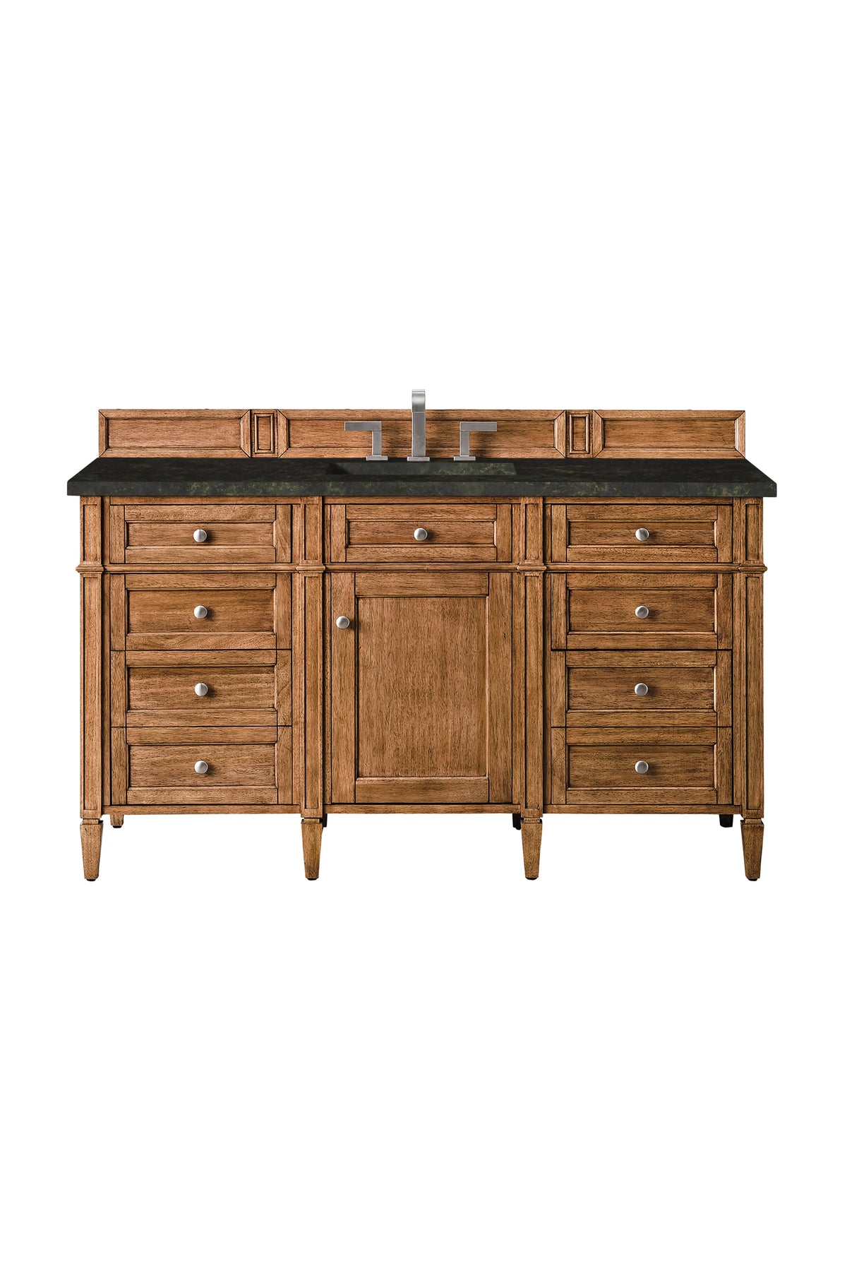 Brittany 60" Single Vanity, Saddle Brown, w/ 3 CM Phantome Eclos Top
