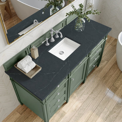 Brittany 60" Single Vanity, Smokey Celadon w/ 3 CM Charcoal Soapstone Top, view 6