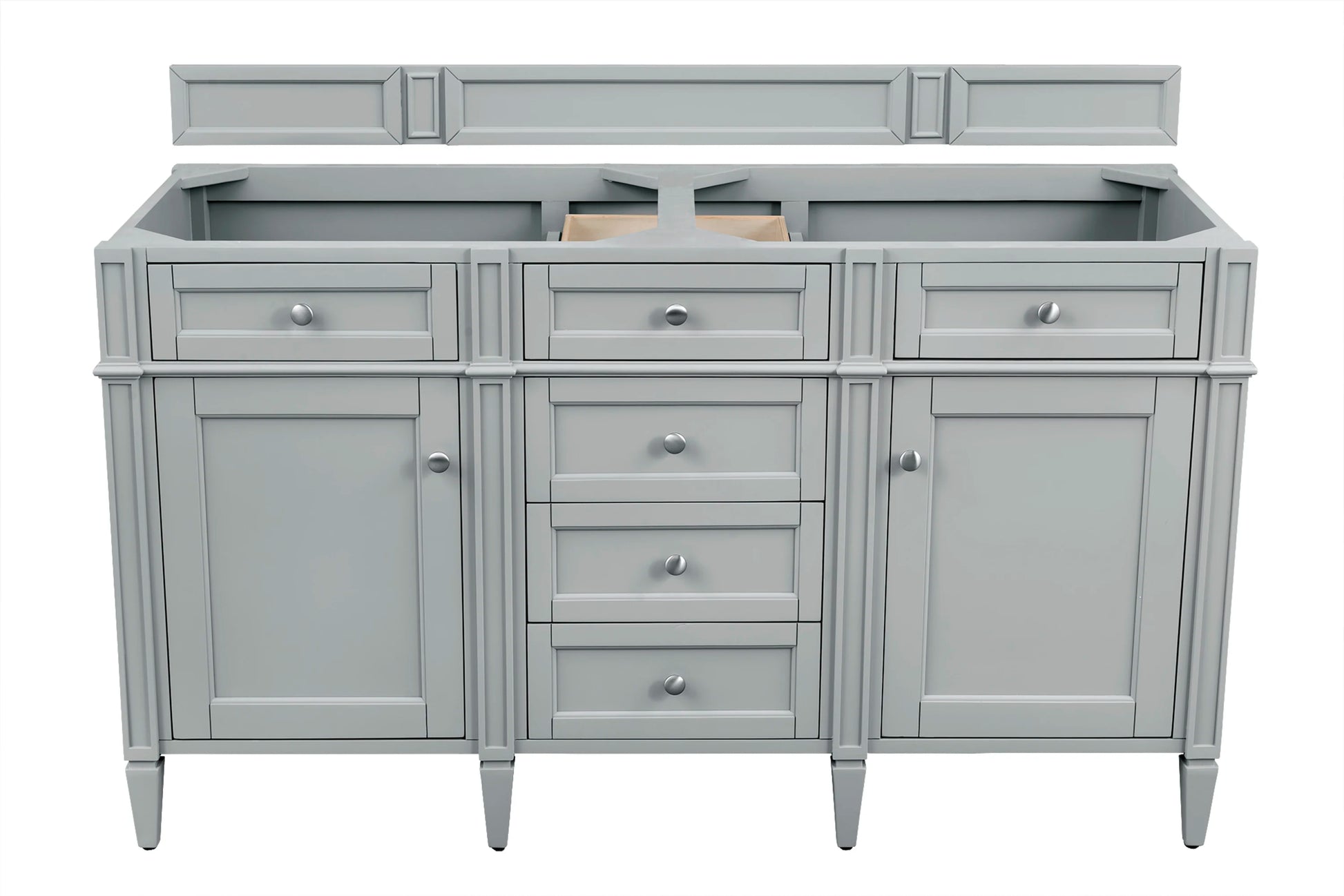 Brittany 60" Double Vanity, Urban Gray w/ 3 CM Charcoal Soapstone Silestone Top, view 2