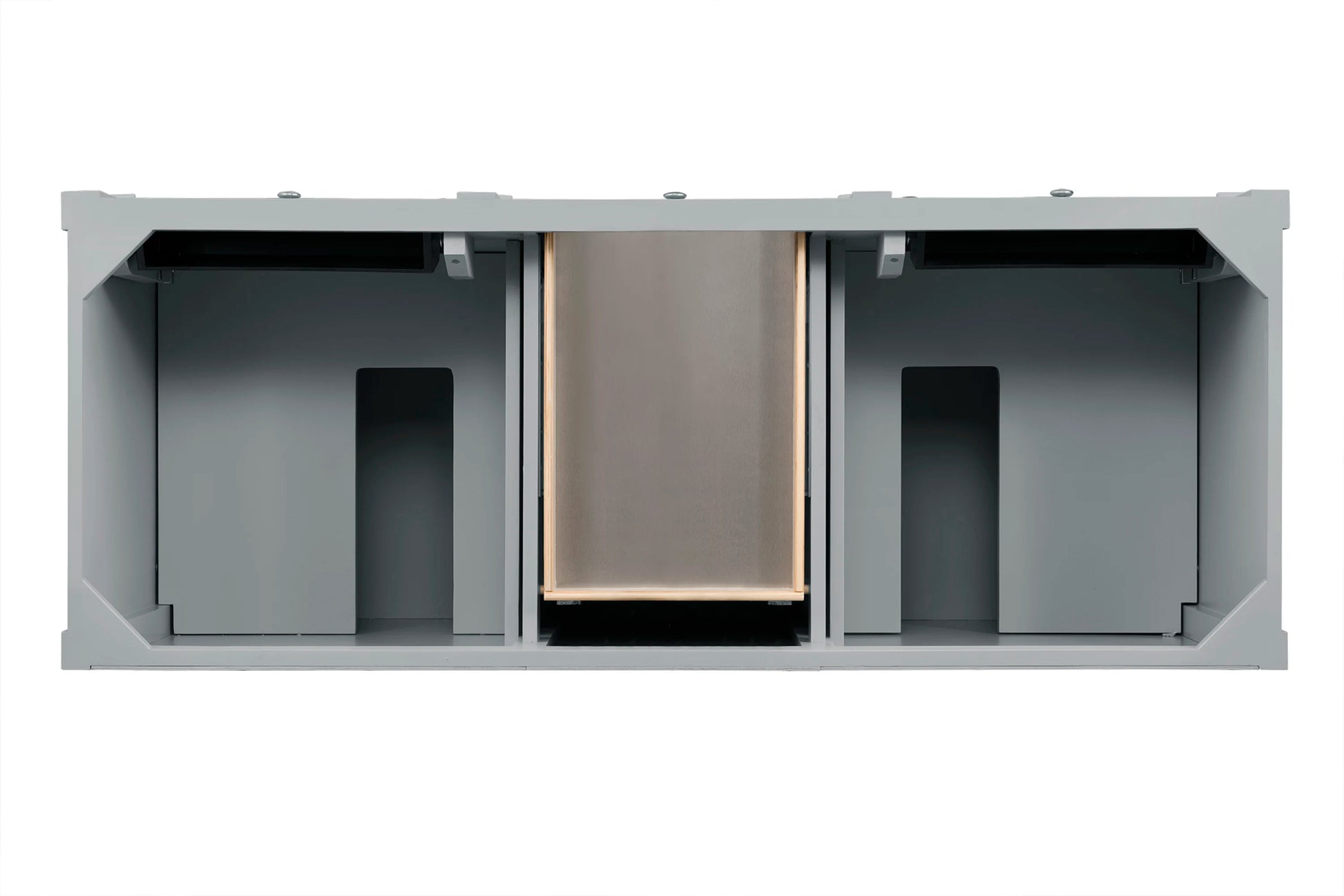 Brittany 60" Double Vanity, Urban Gray w/ 3 CM Charcoal Soapstone Silestone Top, view 6