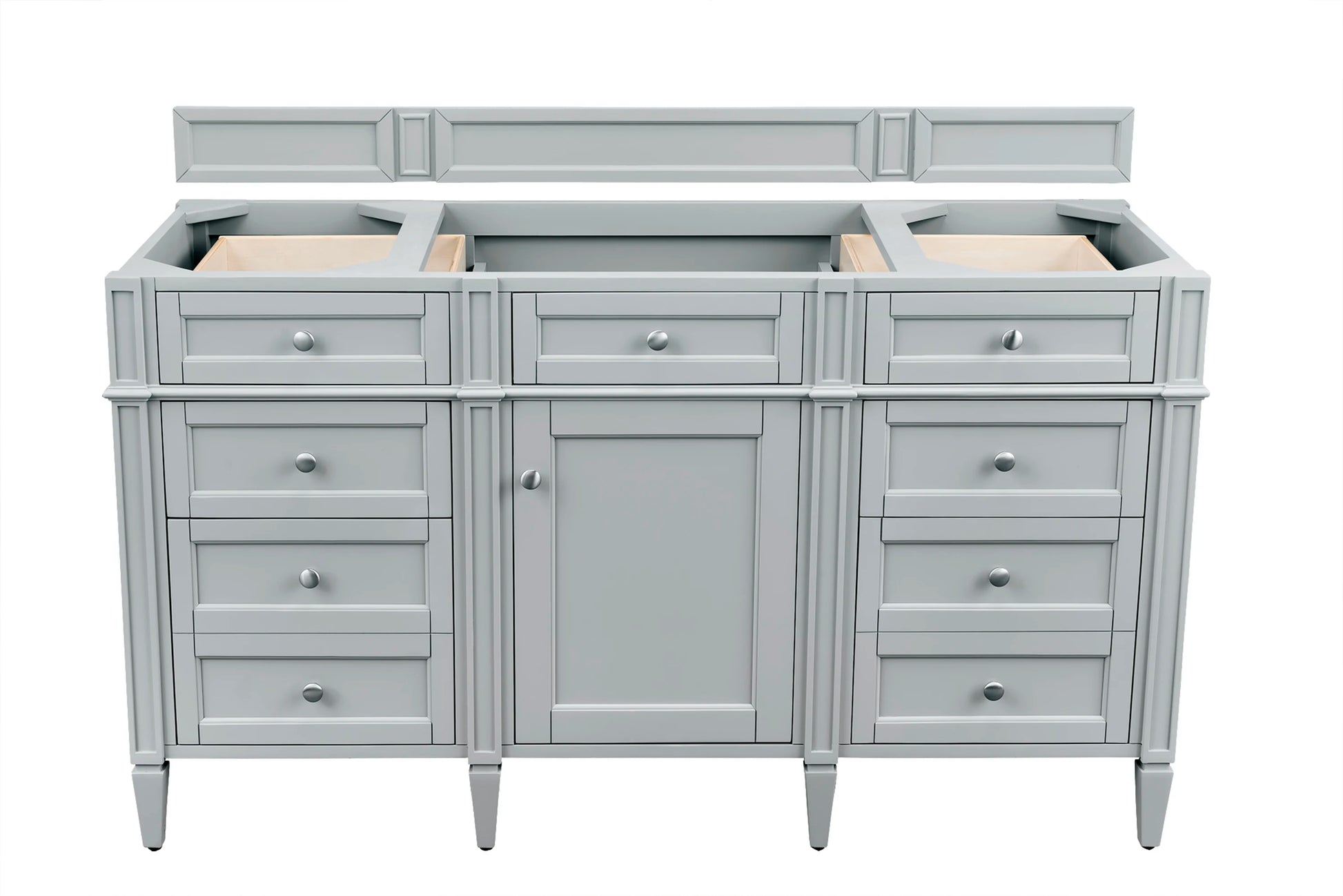 Brittany 60" Single Vanity, Urban Gray w/ 3 CM Charcoal Soapstone Silestone Top, view 2