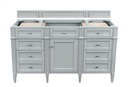 Brittany 60" Single Vanity, Urban Gray w/ 3 CM Charcoal Soapstone Silestone Top, view 2