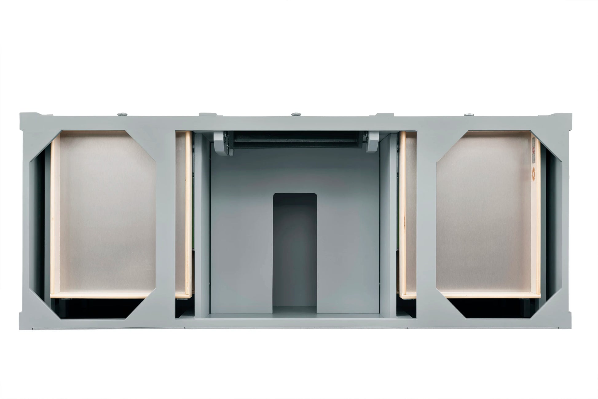 Brittany 60" Single Vanity, Urban Gray w/ 3 CM Charcoal Soapstone Silestone Top, view 6