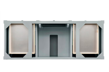 Brittany 60" Single Vanity, Urban Gray w/ 3 CM Parisien Bleu Silestone Top, view 6