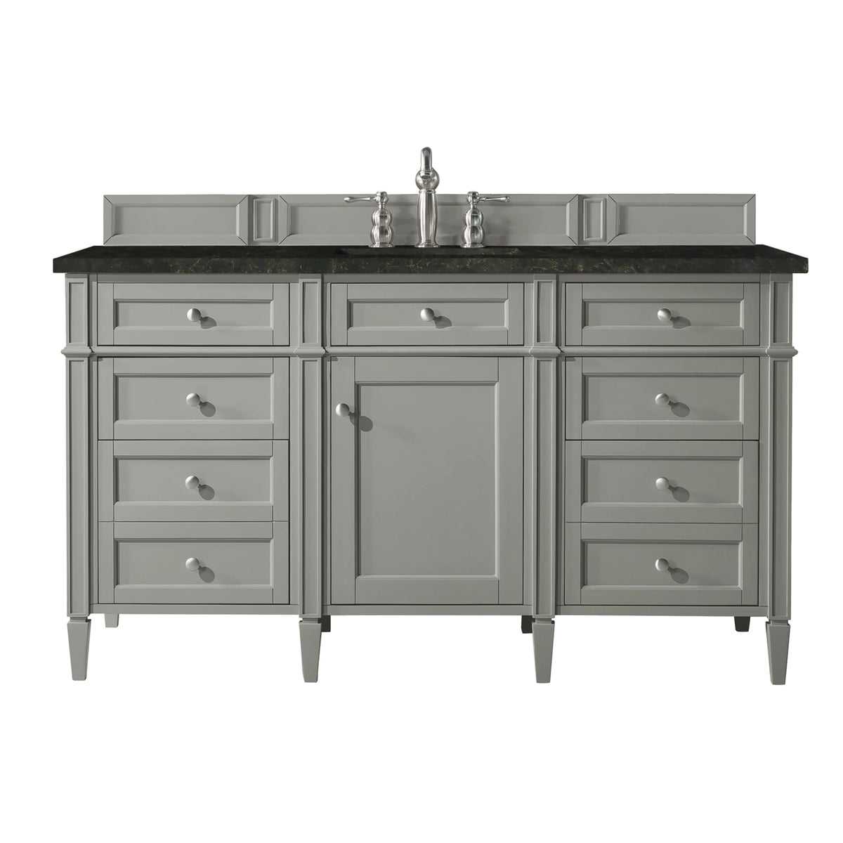 Brittany 60" Single Vanity, Urban Gray, w/ 3 CM Phantome Eclos Top