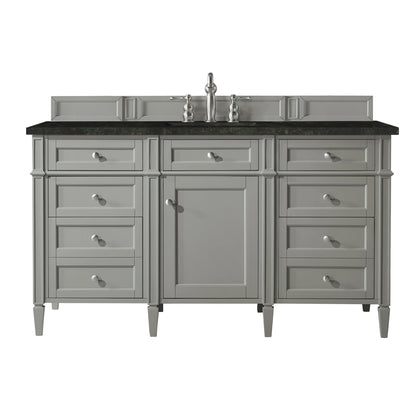 Brittany 60" Single Vanity, Urban Gray, w/ 3 CM Phantome Eclos Top