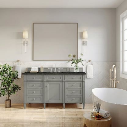 Brittany 60" Single Vanity, Urban Gray, w/ 3 CM Phantome Eclos Top, view 3